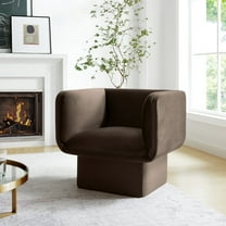 Modway Tate Performance Velvet Accent Chair in Chocolate Brown