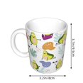thumbnail image 2 of Yiaed Orange Green Avocado Print Ceramics Coffee,Large Handle Design,Extra Large Tea and Coffee Cup for Office and Home Mugs, 2 of 6