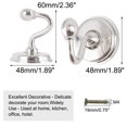 thumbnail image 2 of Unique Bargains 4pcs Zinc Alloy Window Curtain Tieback Clothes Hook Drapery Wall Holdbacks Hooks Silver Tone, 2 of 7