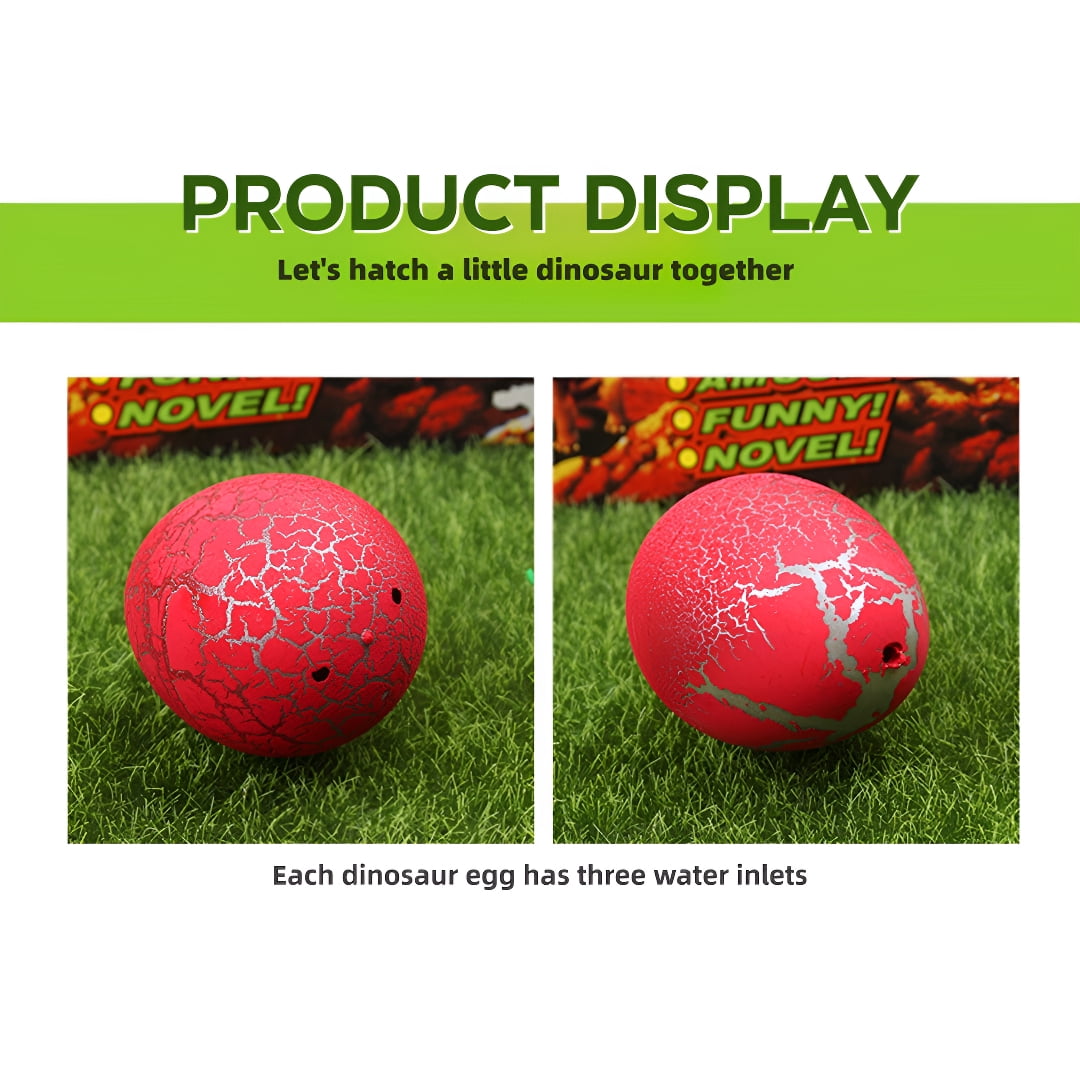 PIKACHY 12Pcs Hatching Dinosaur Eggs Grow In Water Educational Toy Easter Basket Stuffer Plastic Colorful Cracks