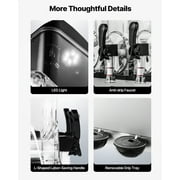 VEVOR Commercial Frozen Drink Maker, 15Lx3 Triple Tank Slushy Machine, 180 Cups Stainless Steel Margarita Smoothie Frozen Drink Machine, Slushie Maker