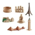 thumbnail image 2 of de modelo de construcción de 7 Uds., Mini s de modelos de colección, juguetes de pirámides, construcción de arquitectura para Sunnimix artesanías de construcción, 2 of 8