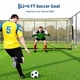 thumbnail image 5 of Qinaqin 12 x 6 FT Soccer Goal para Backyard Portátil Net con Robusto Metálico Base Easy Assembly Training Equipment Indoor Outdoor Use Collapsible Carry Bag, 5 of 7