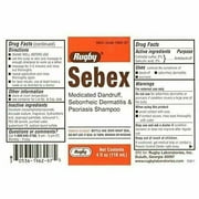 Rugby Sebex Shampoo, 4 Oz.