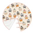 thumbnail image 3 of Salouo Shiba Head Face Christmas Tree Skirt 48" Farmhouse Christmas Decorations Snowman Xmas Tree Skirt Tree Mat for Holiday Party Decor, 3 of 8