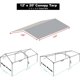 thumbnail image 2 of Carport Canopy Cover 12' x 20' Cut Size, 11'6" x 19'6" Finish Size Heavy Duty Tarp Tent Roof White and Silver, Only Cover (Silver 12x20), 2 of 5