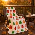thumbnail image 2 of Halloween Flannel Throw Blanket, Pumpkin Ghost Gnome Fleece Blanket, Soft Cozy Halloween Sofa Blanket for Couch, Bed, Living Room, Fall Home Decor, 2 of 5