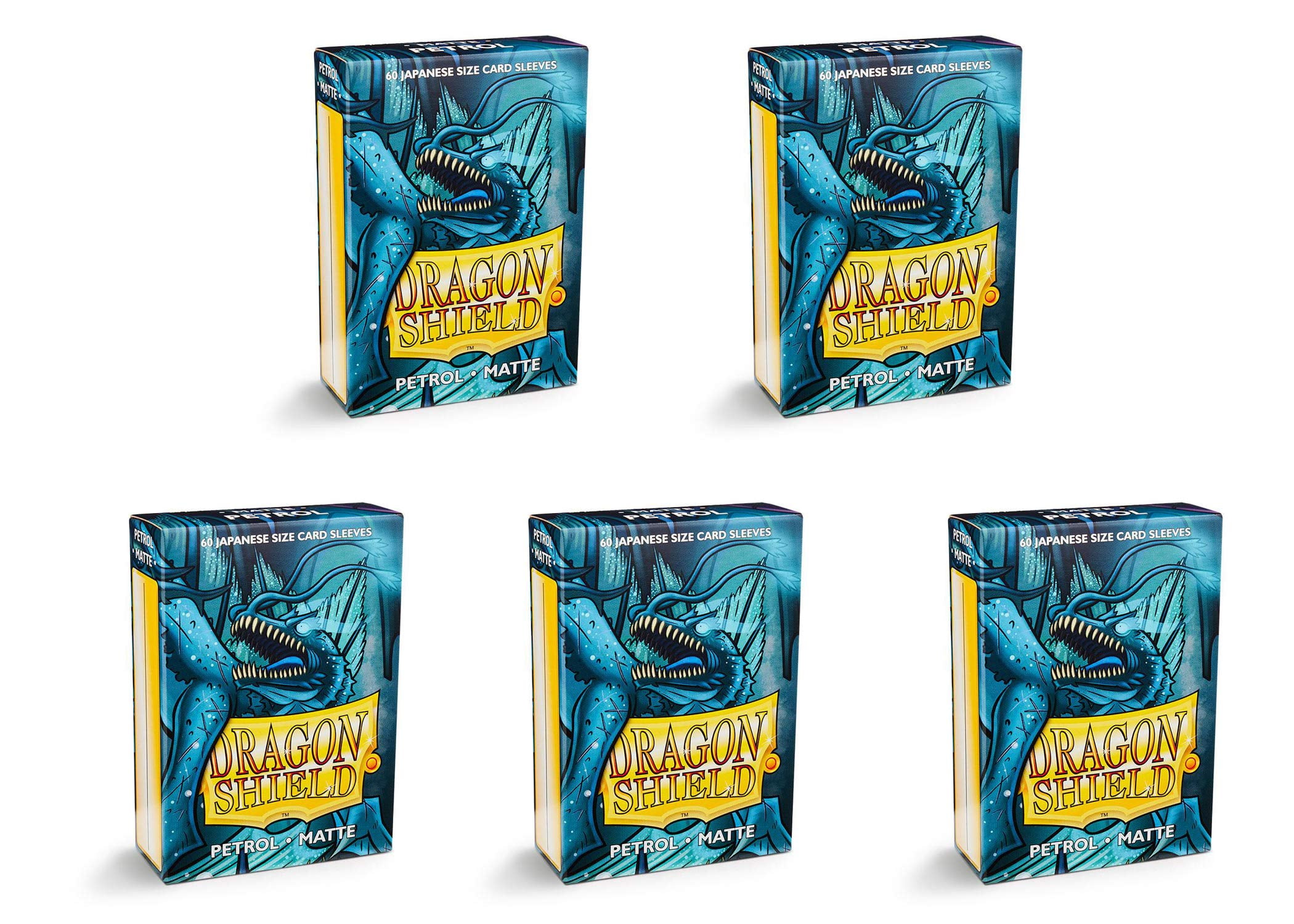 5 Packs Dragon Shield Matte Mini Japanese Petrol 60 ct Card Sleeves Value Bundle!