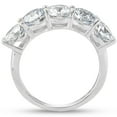 thumbnail image 3 of Pompeii 3 3/4 Ct EX3 Lab Grown Diamond Five Stone Wedding Ring 14k White Gold (GH,SI1-SI2), 3 of 4