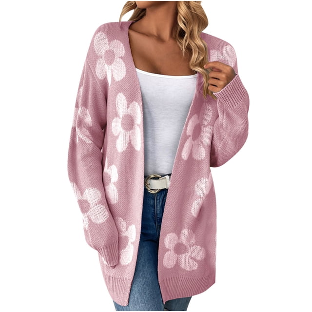 Birdeem Mode Femmes Hiver Imprimé Manches Longues Chandail Tops Pulls Manteau