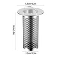 thumbnail image 2 of Stainless Steel Floor Drain Cover with Fine Mesh Filter | Hair Catcher & Clog Prevention for Bathroom Sinks & Kitchen Drains | Universal Fit Drain Strainer (1-Pack), 2 of 5
