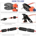thumbnail image 5 of Solar Crimper Tool Kit with Crimper Stripper and 13 Pairs Solar Connectors and 2PCS Spanner Wrench, Crimper Tool for AWG14-10 Solar Panel Cable Wire Assembly and Installation, 5 of 8