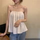 thumbnail image 5 of Camisetas sin mangas con tirantes finos para mujer, camisetas sin mangas holgadas informales de moda de verano para mujer, camisetas sin mangas para cita diaria, fiesta de trabajo, blanco M, 5 of 12