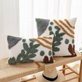 thumbnail image 5 of JUNWELL Leaves Home Decor Cushion Cover Tufted Plant Stylish Pillow Cover 45x45cm, 5 of 5