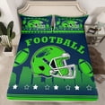 thumbnail image 2 of jejeloiu Green Rugby Helmet Full 4-Piece Reversible Football Gamer Sheet Set, 2 of 7