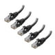 thumbnail image 1 of Cable Ethernet Matters Cat 6, 10 Gbps, 4 pies, negro, paquete de 5, 1 of 9