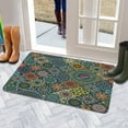 thumbnail image 5 of Bohemian Green Geometric Design (1) Door Mat Welcome Door Mat for Front Door, Home Entrance, Yard, Floor, Patio, Non Slip Spring Summer Welcome Mat Indoor Outdoor Doormat 30"*17", 5 of 6