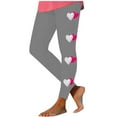 thumbnail image 3 of Feancey Todays Sales Butter Soft Leggings for Women Valentine's Day Heart Print Workout Pants Sport Casual High Waisted Stretchy Tummy Control Yoga Tights Gray S, 3 of 7