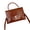 brown, variant on Genuine Cowhide Leather Flap Handbag,Crocodile Embossed,Convertible Crossbody Shoulder Bag