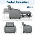 thumbnail image 6 of Soonbuy 3-in-1 Convertible Sofa Bed Chair,Modern Pull-Out Sleeper with Adjustable Backrest, USB Charging Port, Cup Holders & Side Pockets, Space-Saving Couch for Living Room or Bedroom, 6 of 7