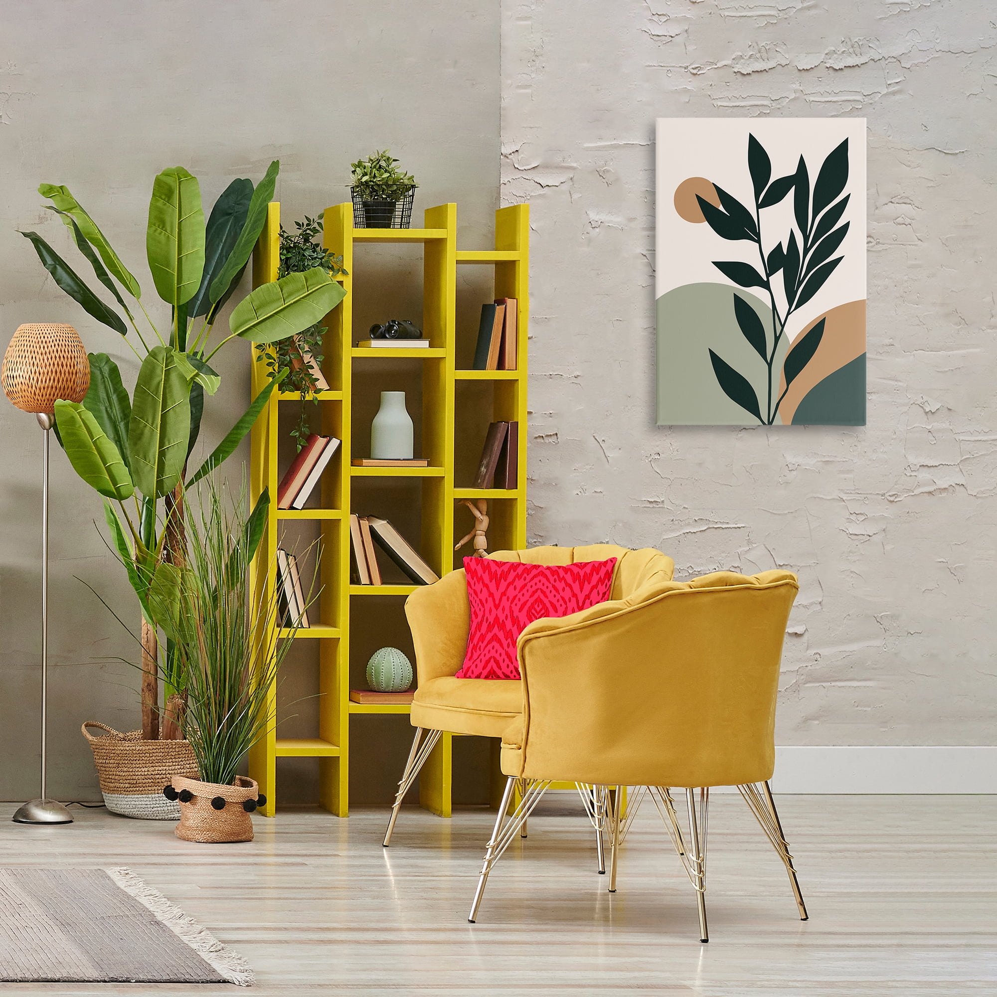 Stupell Industries Earthy Tropical Botanicals Plants & Flowers Painting Wrapped Canvas Art Print Wall Art, 20 x 30