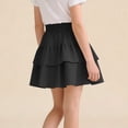 thumbnail image 3 of FchengtaiS Girls Ruffle Tiered Mini Skirts Kids Elastic High Waist Tennis Golf Skorts Summer Casual Flowy Skirt, 3 of 6