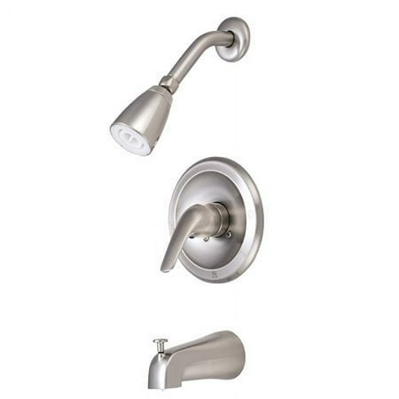 Kingston Brass GKB538L Tub and Shower Faucet with Single Lever Handle  Satin ...