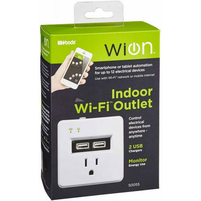WiOn 50063 Programmable Wifi Timers with Indoor Outlet and Yard Stake