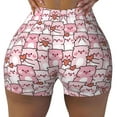 thumbnail image 2 of Lsque Kawaii Pig Pattern High Waisted Biker Shorts for Women-Tummy Control Fitness Athletic Workout Running Yoga Gym Shorts,Moisture-Wicking-, 2 of 9