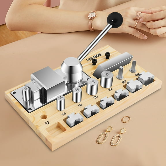 Ring Bender Ring Bending Tool Ring Bending Machine, Bent Maximum 0.09" Jewelry Earring Bender Manual Making Tool