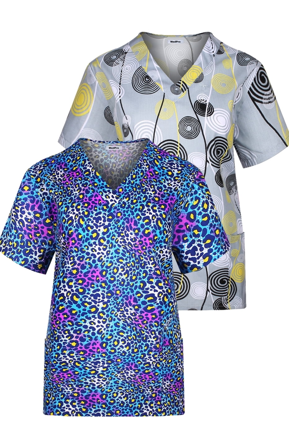 Minty Mint Medical Scrub Printed VNeck Top Multi Pack