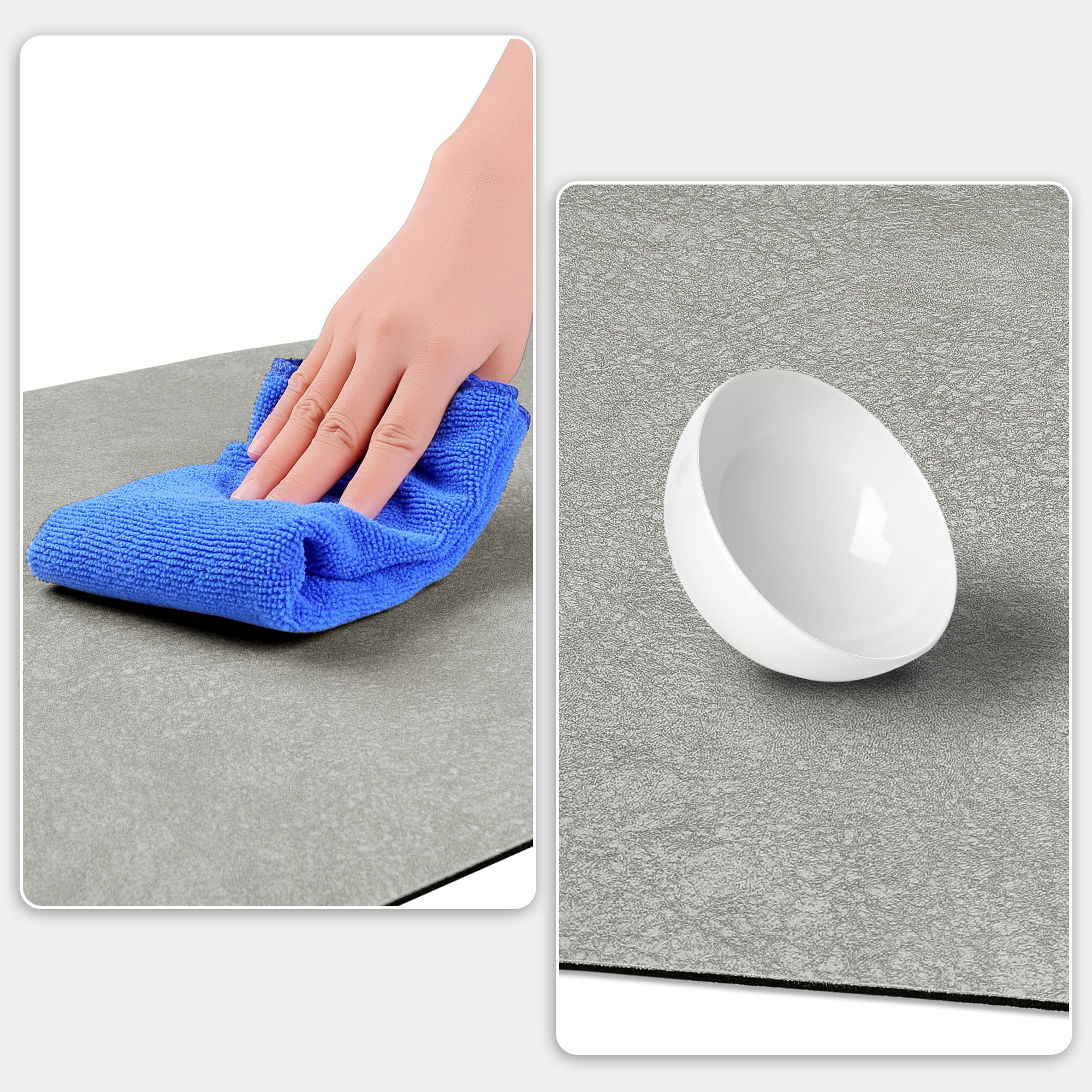 Unique Bargains 1 Pc Kitchen Rugs Cushioned Anti Slip Kitchen Mats Waterproof Non Slip Rug Grey 18" x 28"