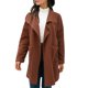 thumbnail image 1 of Abrigo de invierno para mujer, bolsillos laterales con cuello extendido, rompevientos frontal abierto, abrigo informal suelto, cárdigan cálido Irfora Café/Extragrande, 1 of 7