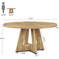 thumbnail image 2 of Round Dining Table Wood Kitchen Table for Dining Room, 47" Dinning Room Tables for 4 Adult, 2 of 7