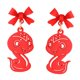 thumbnail image 5 of Pendientes con forma de serpiente jinwen Lazo Rojo 1,4 cm x 3,5 cm, 5 of 8
