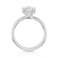 thumbnail image 2 of Eterna Jewel 1.6 Ct Round Cut Lab-Created Simulated Diamond Engagement Ring - 14K White Gold Plated Prong Setting Rings - Hidden Halo Wedding Ring - Ideal Gift for Women's, 2 of 3