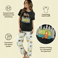 thumbnail image 5 of Lazy One Women's Pajama Set, Short Sleeves with Cute Prints, Relaxed Fit, Roll-tel, 5 of 7