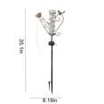 thumbnail image 3 of Xihbxyly Pluviómetro Solar, Estaca de Jardín Exterior de 89 Cm, 16 Luces Led de Cobre, Decoración de Metal para Jardín, Energía Solar, Resistente a La Oxidación, Decoración para Jardín, Patio, Fácil, 3 of 7
