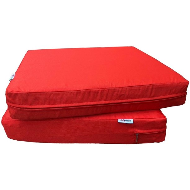 Outdoor 2 Pack Deep Seat Chair Patio Cushions Memory Foam 24"X22"X4