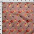 thumbnail image 3 of oneOone Silk Tabby Dusty Rose Fabric Flower & Leaves Watercolor Sewing Material Print Fabric By The Yard 42 Inch Wide, 3 of 4