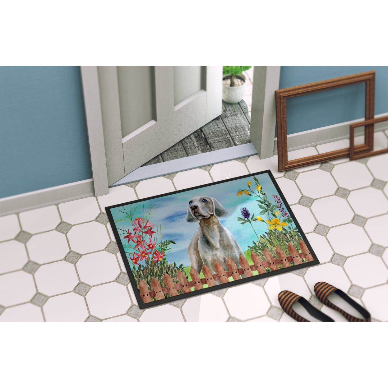 Weimaraner Spring Door Mat