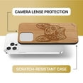thumbnail image 6 of Case Yard Wooden Case Outside Soft TPU Silicone, Slim Fit Shockproof Wood Protective Phone Cover for Girls Boys Men and Women, Supports Wireless Charging Bulldog Design case for iPhone-12-Pro-Max, 6 of 7