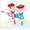 Baby Dancing, variant on Baby Dancing 3D Pop Up Greeting Card, Handmade Pop Up Greeting Cards For Every Day, Birthday, Love, Holidays, Congratulations, 5" x 7" Includes Envelope and Note