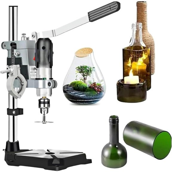 36pcs Electric Glass Bottle Cutting Tool, 72W Small Ceramic Flower Pot Hole Punching Machine, 5000-8000r/min Idling Speed & 0.6-6.0mm Clamping, for Grinding Cutting Sanding Drilling