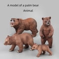 thumbnail image 2 of Modelo animal de simulación de mariscos, mini modelo de oso pardo, juguete de animal de granja, familia de osos pardos, 2 of 5