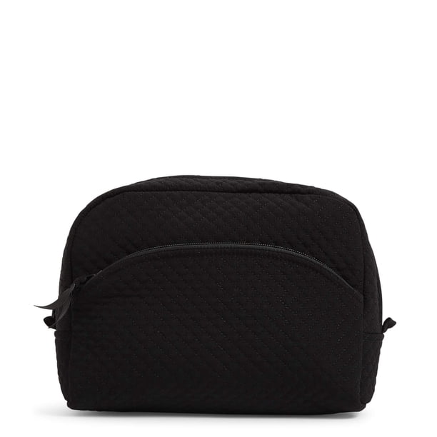 Bolsa organizadora de maquillaje cosmético Vera Bradley de microfibra negra