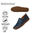 thumbnail image 4 of Mens Non-slip Loafers Leather Fashion Casual Shoes Outdoor Comfortable Walking Shoes Lightweight Oxfords Blue 9.5 US, 4 of 7