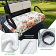 thumbnail image 5 of Golf Cart Seat Covers for 2 Seater,Red Poppy Microfiber Cart Seat Towel Blanket,Spring Farmhouse Country Flower Leaf Plant Absorbent Breathable Non Slip Bench Seats Protector for Golf Course 51"x31", 5 of 9