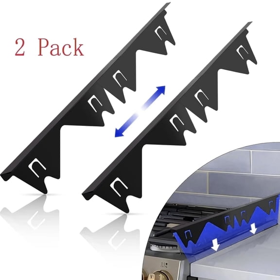 2 Pcs Stainless Steel Stove Gap Covers, Counter Stove Gap Filler Adjustable 13.8"to 27.6" for Kitchen