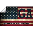 thumbnail image 2 of South Fulton GA Georgia Fulton County Vintage US Flag Decal Bumper Sticker 3M Vinyl 3" x 5", 2 of 3